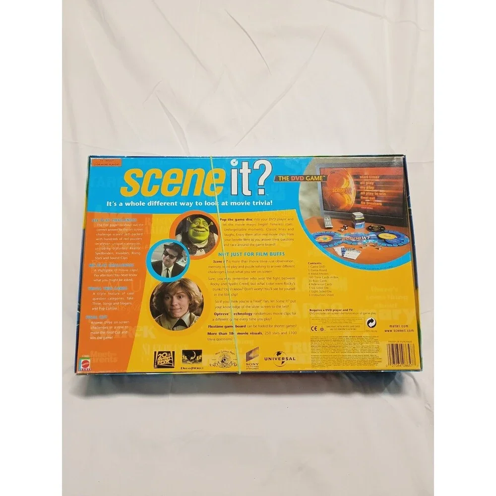 Scene It? The DVD Movie Trivia Board Game Open Box Complete 2003 Family